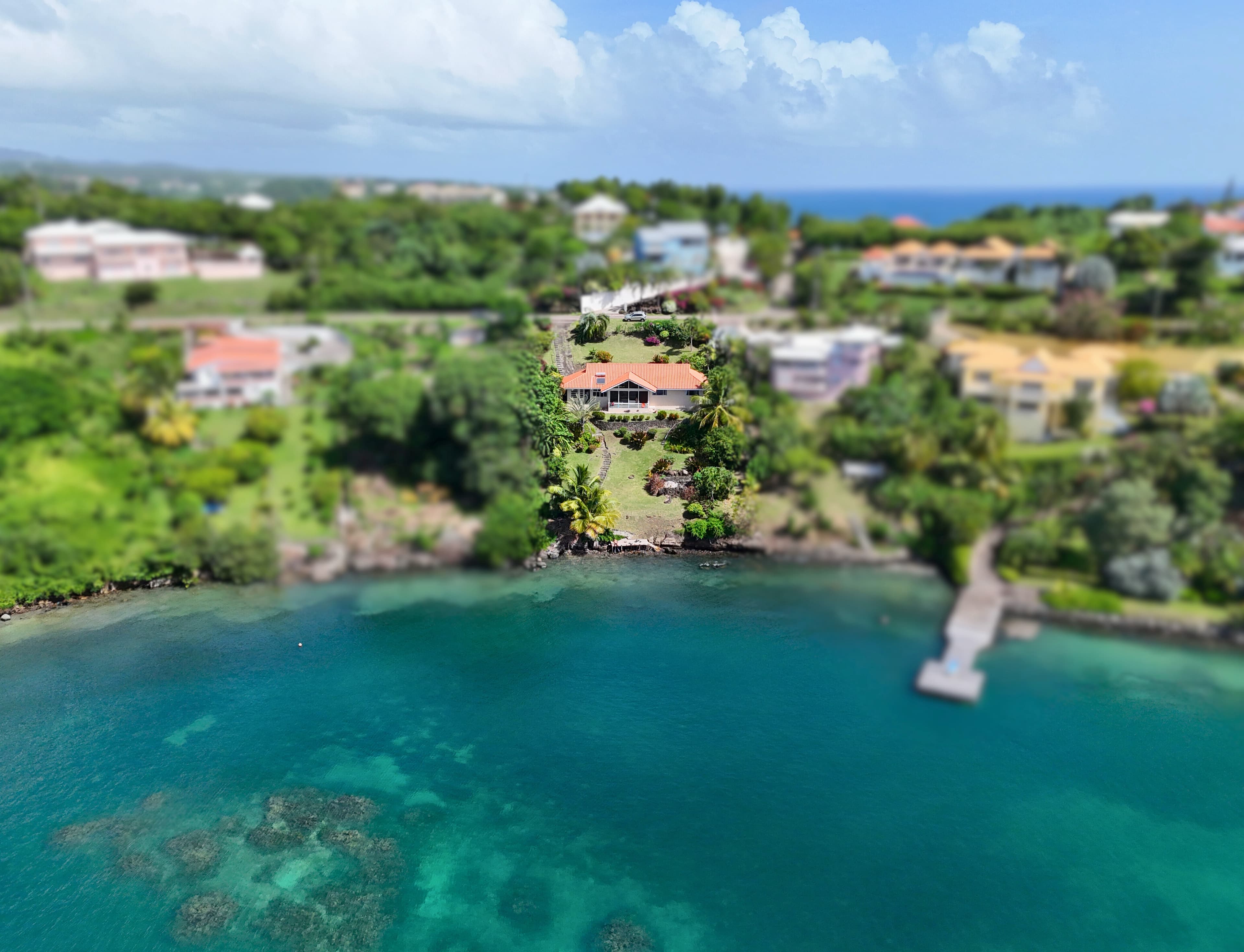 Villa Marang aerial view over Grenada